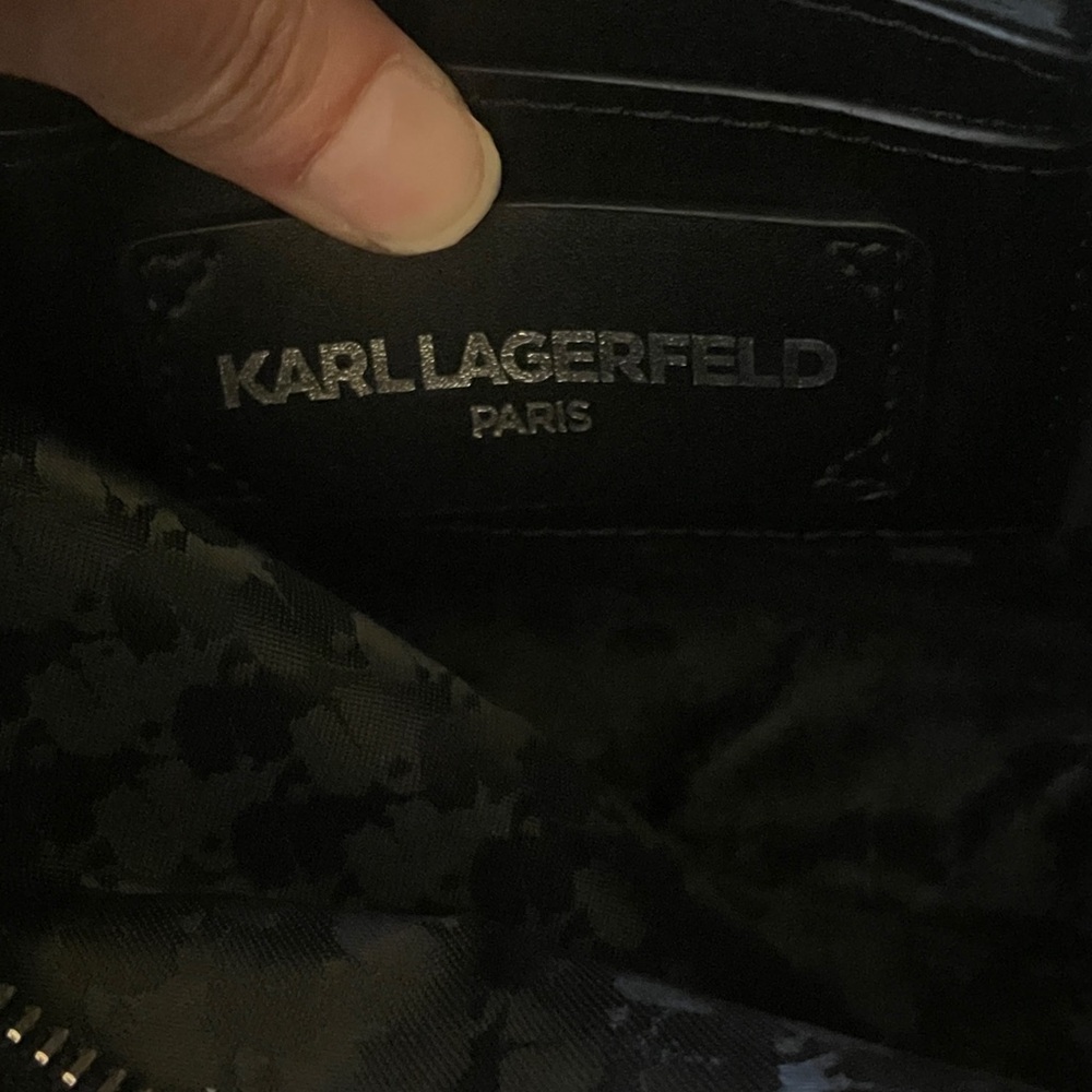NWT-Karl Lagerfeld Black Camera Bag - Picture 2 of 12